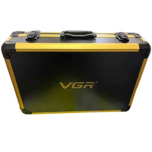 Профессиональный комплект VGR STEPLERSS PRO 4 IN 1 BLACK, машинка для стрижки (Clipper), триммер, электробритва, фен
