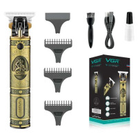 Триммер для стрижки волос и бороды VGR V-085, Professional, 3 насадки, STRONG BATTERY