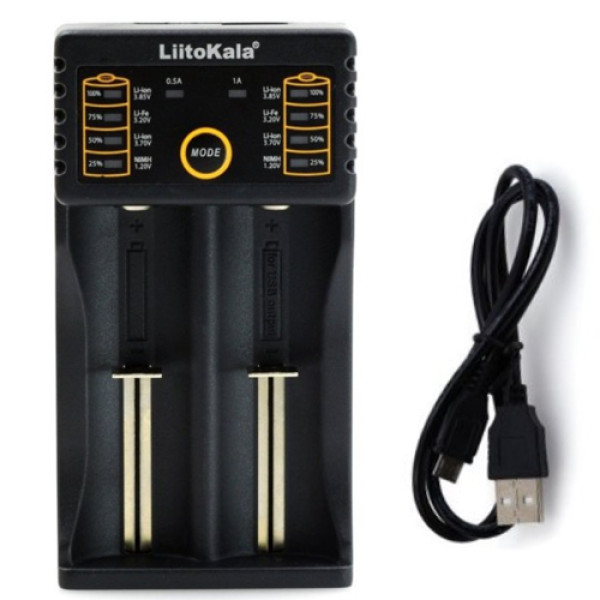 Зарядний пристрій LiitoKala Lii-202, 2Х-10440/ 14500/ 16340/ 17355/ 17500/ 17670/ 18350/ 18490/ 18650/ 22650, 5V, ОРИГІНАЛ