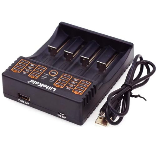 Зарядний пристрій LiitoKala Lii-402, POWER BANK, 4Х- 18650, АА, ААА Li-Ion, LiFePO4, Ni-Mh, ОРИГІНАЛ