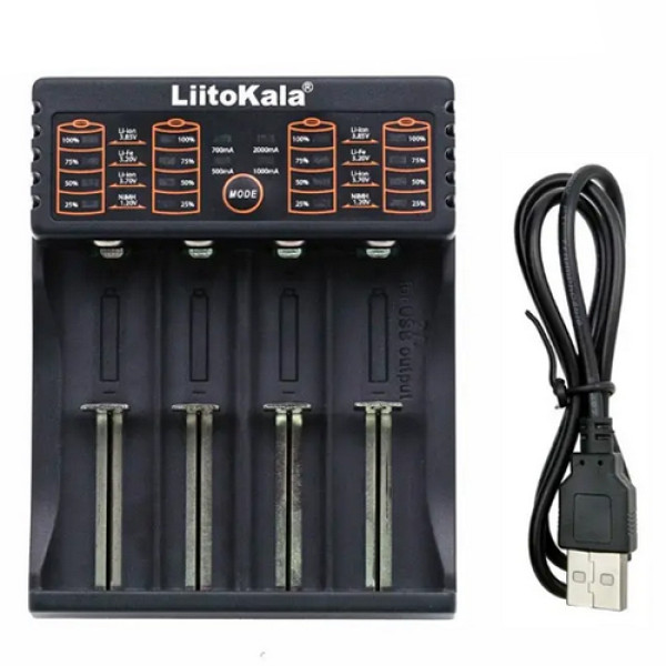 Зарядний пристрій LiitoKala Lii-402, POWER BANK, 4Х- 18650, АА, ААА Li-Ion, LiFePO4, Ni-Mh, ОРИГІНАЛ