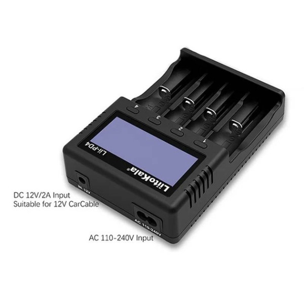 Зарядное устройство LiitoKala Lii-PD4, 4хАА/ ААА/ A/ 14500/ 16340/ 18350/ 18650/ 26650, LiFePO4, NiCd/NiMH аккумуляторов