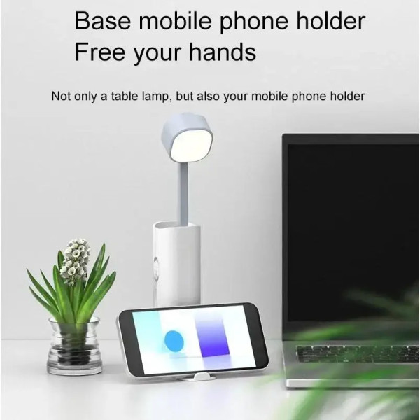 Настольная беспроводная лампа-фонарь с функцией power bank и подставкой для телефона Master-7