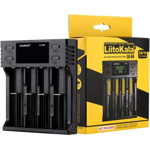 Зарядное устройство LiitoKala Lii-S4, 4Х-18650, 26650, АА, ААА Li-Ion, LiFePO4, NiMH, ОРИГИНАЛ