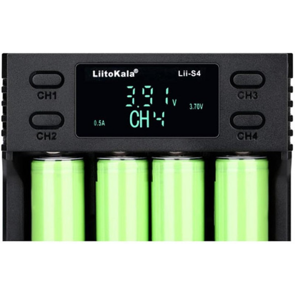 Зарядное устройство LiitoKala Lii-S4, 4Х-18650, 26650, АА, ААА Li-Ion, LiFePO4, NiMH, ОРИГИНАЛ