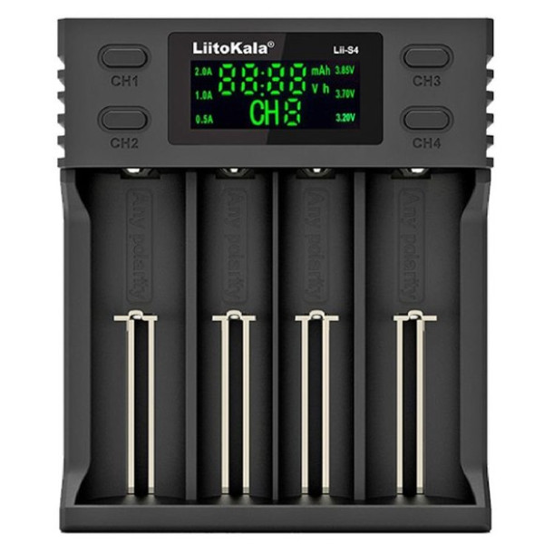 Зарядное устройство LiitoKala Lii-S4, 4Х-18650, 26650, АА, ААА Li-Ion, LiFePO4, NiMH, ОРИГИНАЛ