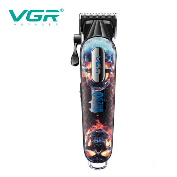 Аккумуляторная машинка для стрижки (clipper) VGR V-279 RED, 6 насадок, 9000 RPM, 2500 mAh, LED display