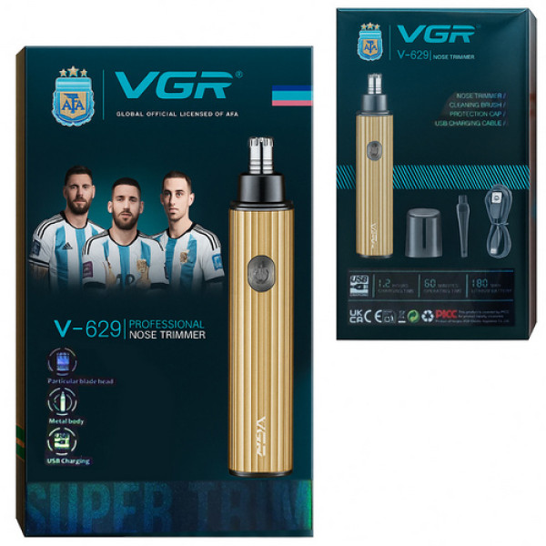 Триммер для носа и ушей VGR V-629 GOLD