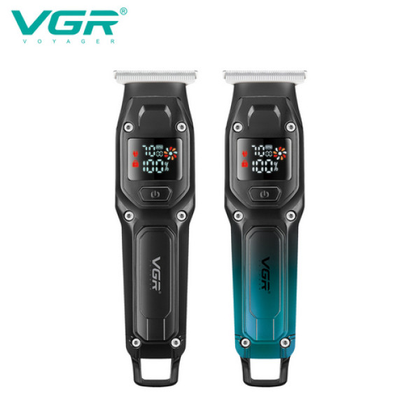 Профессиональный триммер VGR V-964 BLACK, 7000 RPM, 4 насадки, LED display