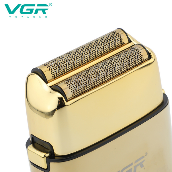Электробритва VGR V-338 шейвер GOLD, влагостойкая, дополнительная насадка, LED display