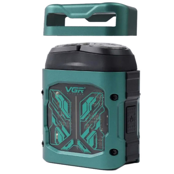 Электробритва VGR V-344 GREEN, роторная, 8000 RPM, IPX6