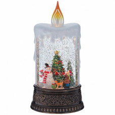 Новогодний ночник Свеча со снеговиком на батарейках и от USB XMAS WDL-23016B