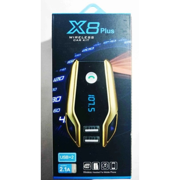  Трансмитер FM MOD. X8 PLUS BT (100) в упак.100 шт