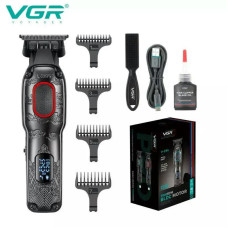 Триммер VGR V-254 RED, 4 насадки, 7000 RPM, 2000 mAh, LED display