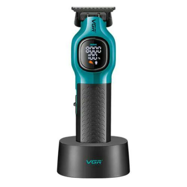 Триммер VGR V-886T GREEN, 4 насадки, LED display, 8000RPM