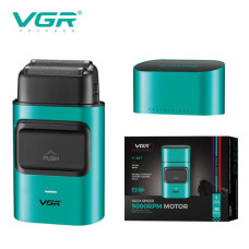  Електробритва VGR V-307 GREEN шейвер, подвійне лезо,  2000mAh, 9000 RPM