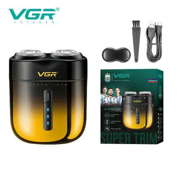 Электробритва VGR V-348 GOLD, роторная, IPX6