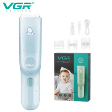 Детская машинка для стрижки волос с функцией сбора волос VGR V-155 BLUE