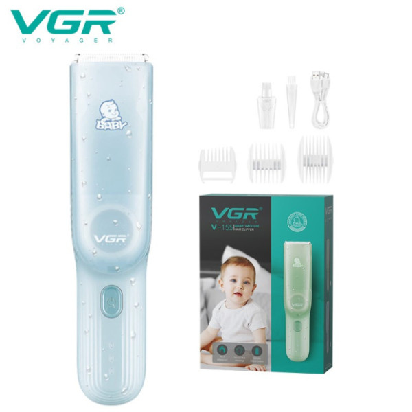 Детская машинка для стрижки волос с функцией сбора волос VGR V-155 BLUE