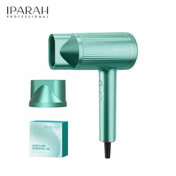 Профессиональный фен IPARAH P-300G GREEN, 2 уровня обдува, 3 уровня температуры, 1500W-1600W, эфирное масло