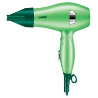 Фен складаний VGR V-432 GREEN, 3 рівні обдування, низький рівень шуму, 1000 Вт
