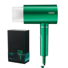 Фен профессиональный VGR V-431 GREEN, 2 уровня обдува, 2 уровня температуры, насадка-концентратор.