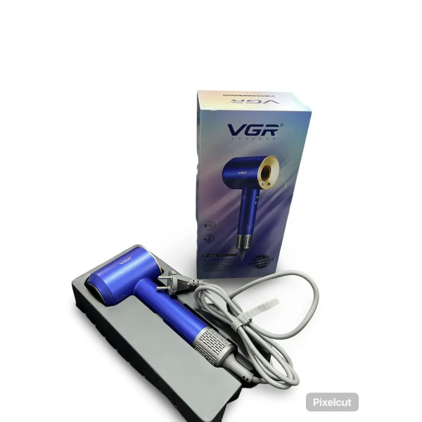 Фен профессиональный VGR V-445 BLUE, 3 уровня обдува, 4 температурных режима, 1600 Вт, 110 000 об/мин