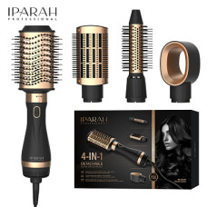 Фен-стайлер IPARAH 4 в 1 P-266G BLACK, 2 режима, 2 уровня температуры, 4 насадки, 1000W