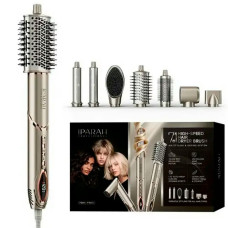 Фен-стайлер IPARAH 7 в 1 P-510G SILVER, 7 насадок, 3 режима, 4 режима температуры, 105000 RPM, 1400W