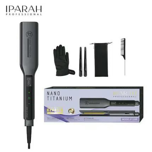 Выпрямитель для волос IPARAH P-128B GREY, 39мм, 50-232°C, керамическое покрытие, 50 W, LED display