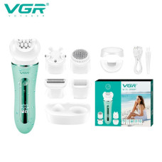Эпилятор VGR V-751 5 насадок 600 mAh IPX6 Green