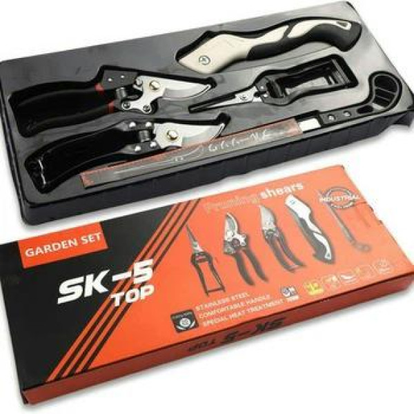Садовый набор 5 в 1 с ножницами, секаторами и пилкой Garden Set SK-5 12371/МК