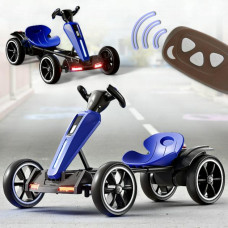 Складной электромобиль с Пультом Go-Kart 6V 7Ah  0202/М СИНИЙ 