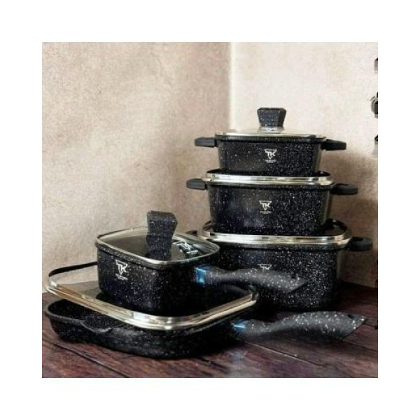 Набор кастрюль Top Kitchen  TK00205   черный, пудра  