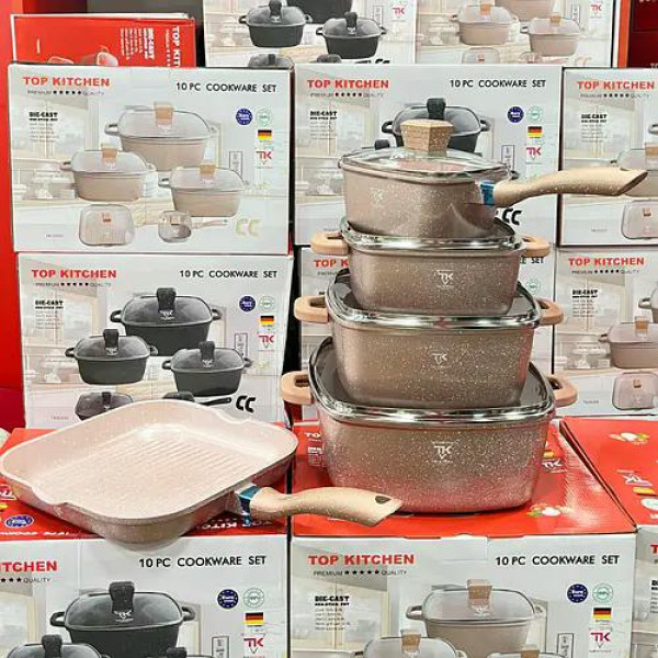 Набор кастрюль Top Kitchen  TK00205   черный, пудра  
