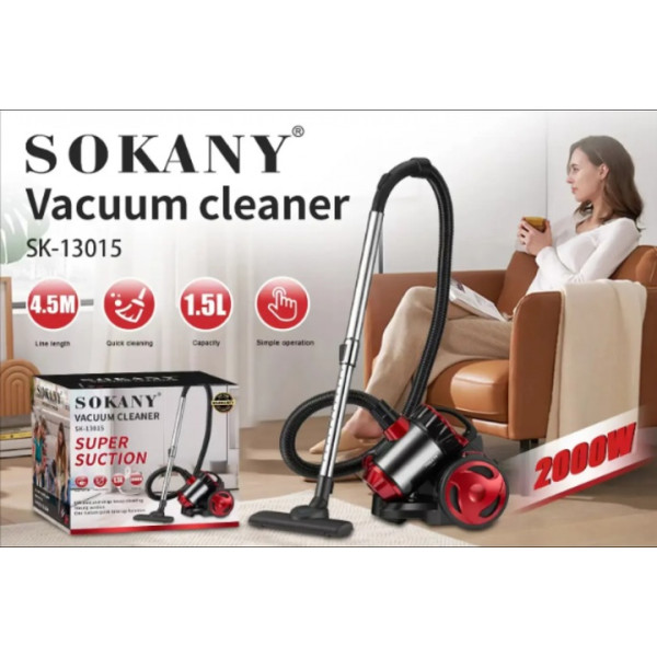 Багатофункціональний пилосос контейнерного типу Sokany SK-13015 1.5 л 2000В телескопічна ручка