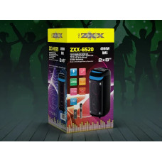 Акустическая переносная колонка ZXX-6520 80Вт 2x8" 68х31х30 см USB/TWS/SD/REC/LED/FM/BT/MIC/ДК 6290