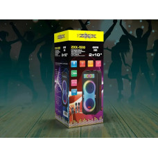 Акустична переносна колонка ZXX-1510 100Вт 2x10" 91х34х33см USB/TF/REC/LED/EQ/FM/BT/2MIC/ДК  6296