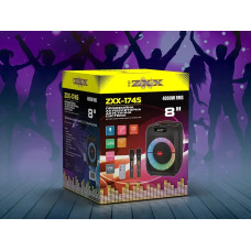 Акустическая переносная колонка ZXX-1745 60Вт 8" TWS/FM/USB/TF/BT/LED/ДК/2MIC 