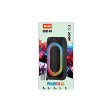 Акустична переносна колонка B208-04 80Вт 2x8" BAAB TWS/FM/USB/TF/BT/LED/2MIC