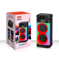 Акустична переносна колонка B208-09 80Вт 2x8" BAAB TWS/FM/USB/TF/BT/LED/2MIC 