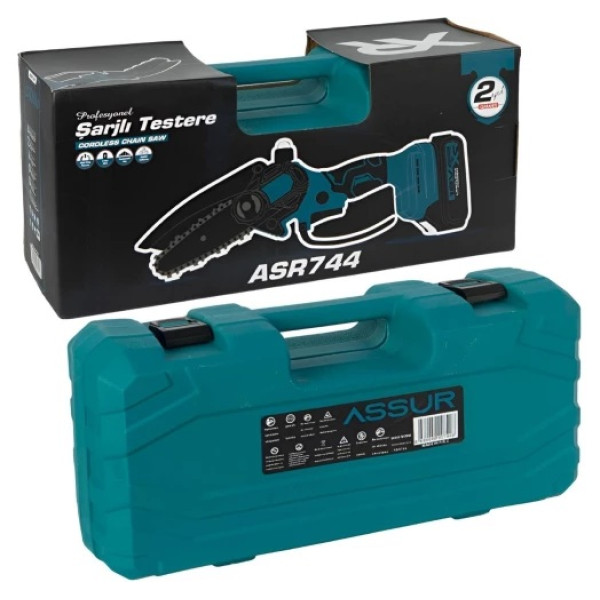 Акумуляторна пилка з 2 шинами 4 і 6 дюймів ASSUR ASR744 18V в кейсі