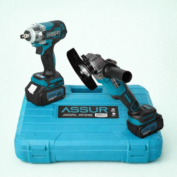 Акумуляторний Гайковерт із Болгаркою ASSUR ASR1017 21V в кейсі