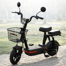 Электровелосипед VELOVA MINI 450W с амортизацией До 30 км/ч Черный