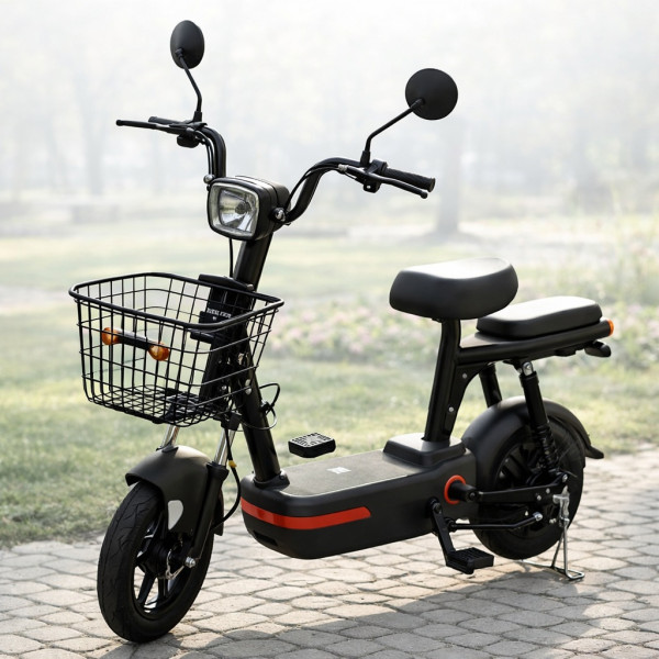 Электровелосипед VELOVA MINI 450W с амортизацией До 30 км/ч Черный
