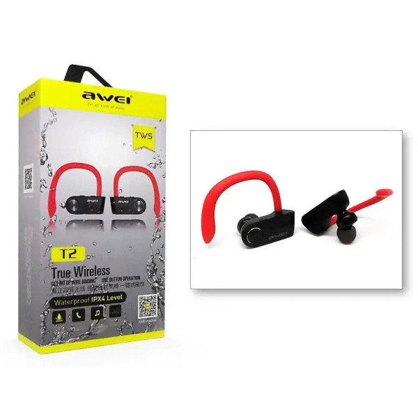 Наушники вакуумные MDR T2 + BT AWEI ( С функцией зацепа и отличной шумоизоляцией )