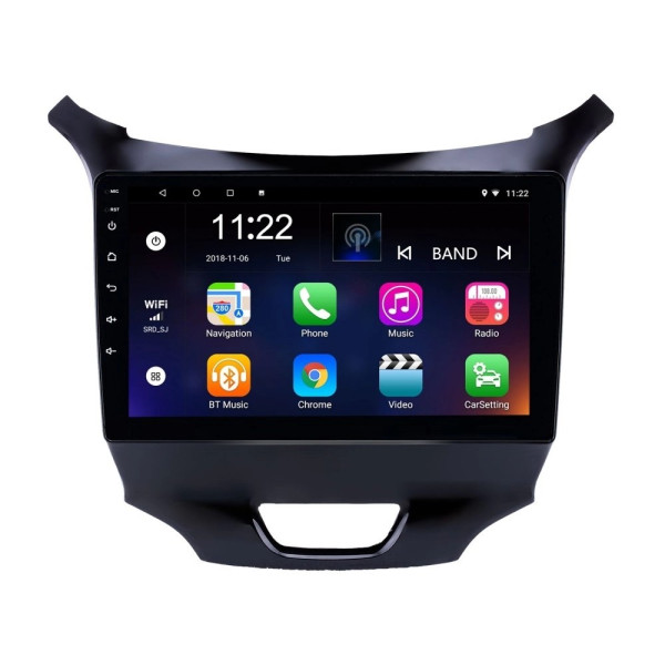 Переходная рамка для штатной автомагнитолы CHEVROLET Cruze 2015-20(Black)(9")