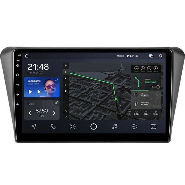 Переходная рамка для штатной автомагнитолы  PEUGEOT 408 2014-18 10."