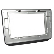Переходная рамка для штатной автомагнитолы Skoda Fabia 2007-14 10"(SILVER/BLACK)