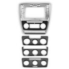 Переходная рамка для штатной автомагнитолы  SKODA-OCTAVIA-2007-14 Black/Silver